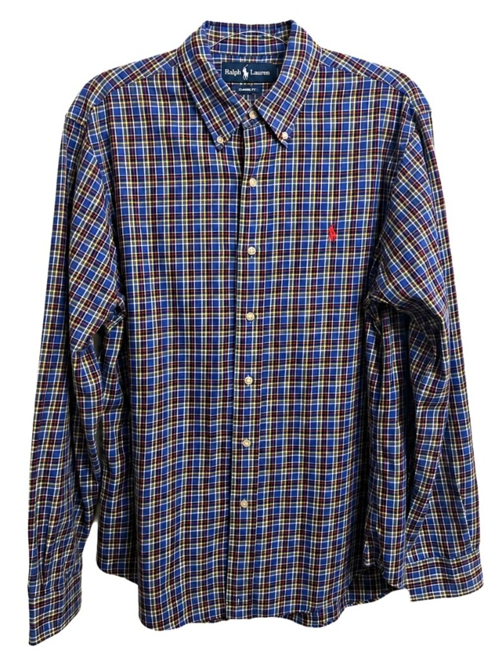 Polo Ralph Lauren Custom Fit Multicolor Plaid Button-Down Shirt